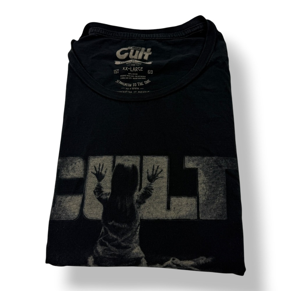 Cult of Individuality Men Black Poltergeist Graphic T-Shirt XXL We're Here Tee
